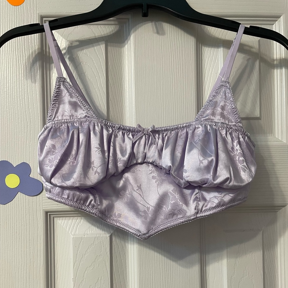 Lilac Floral Corset Top